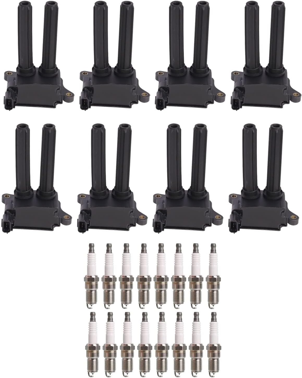 ENA 8 UF504 Ignition Coil Pack 16 Iridium Spark Plug for 92145 Compatible with Chrysler Dodge Jeep Ram Aspen Challenger Durango Commander Grand Cherokee 2500 3500 5.7L V8 2009-2020