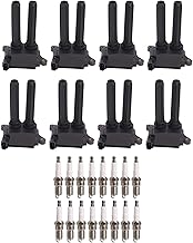 ENA 8 UF504 Ignition Coil Pack 16 Iridium Spark Plug for 92145 Compatible with Chrysler Dodge Jeep Ram Aspen Challenger Durango Commander Grand Cherokee 2500 3500 5.7L V8 2009-2020