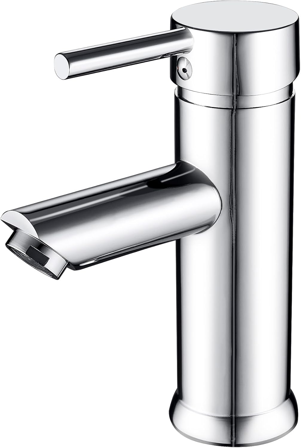 kisimixer Basin Tap Mixers Bathroom Sink Tap, Single Lever Hot and Cold Stainless Steel Basin Mixer Tap with UK Standard Hoses, Modern Taps for Bathroom, Chrome