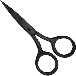 Utopia Care Facial Scissor for Men & Women, Small Scissor for Beard, Nose, Mustache, & Eyebrows Hair (1, Black)