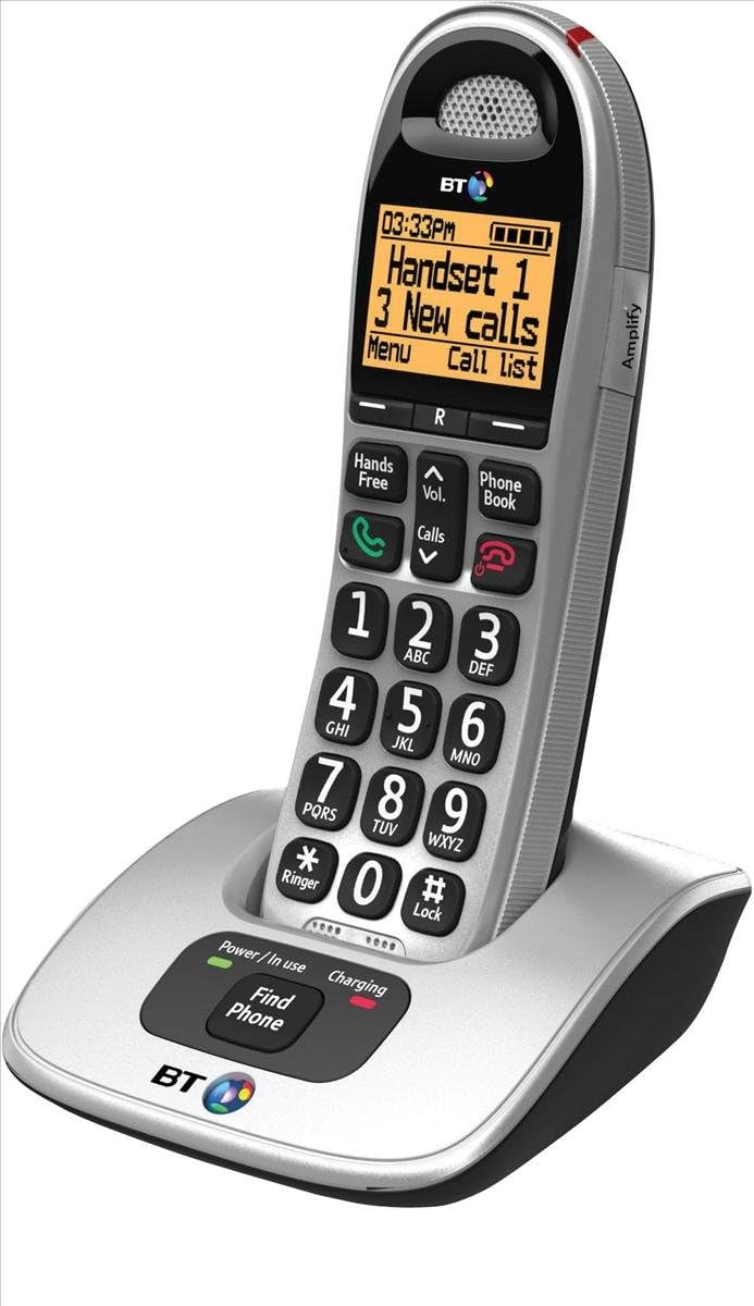 BT 4000 Cordless Landline House Phone, Big Buttons, Advanced Nuisance Call Blocker, Single Handset Pack