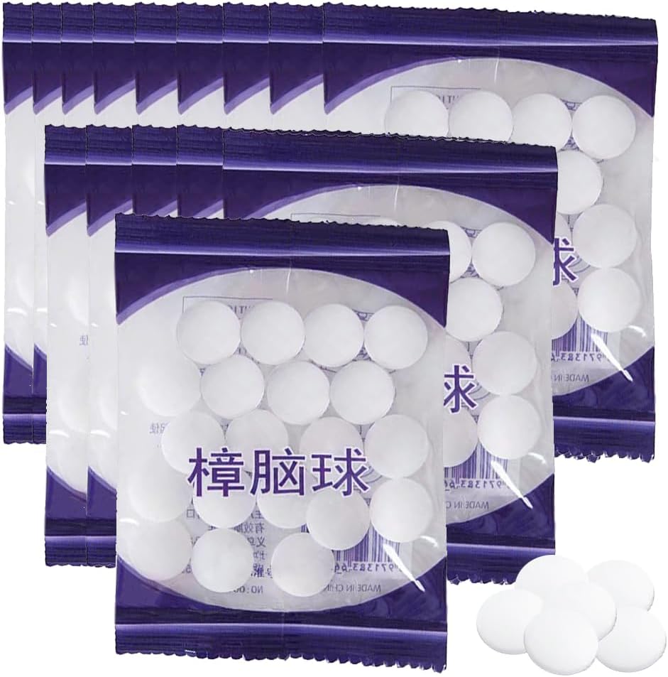 SKYPRO 15Pack Hight-quality Closet Protection – Moth Balls for Effective and Long Lasting Protection Against Moths, Pests, and Odors