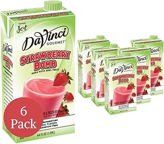 DaVinci Gourmet Strawberry Bomb Smoothie, 64 Fluid Ounce (Pack of 6)