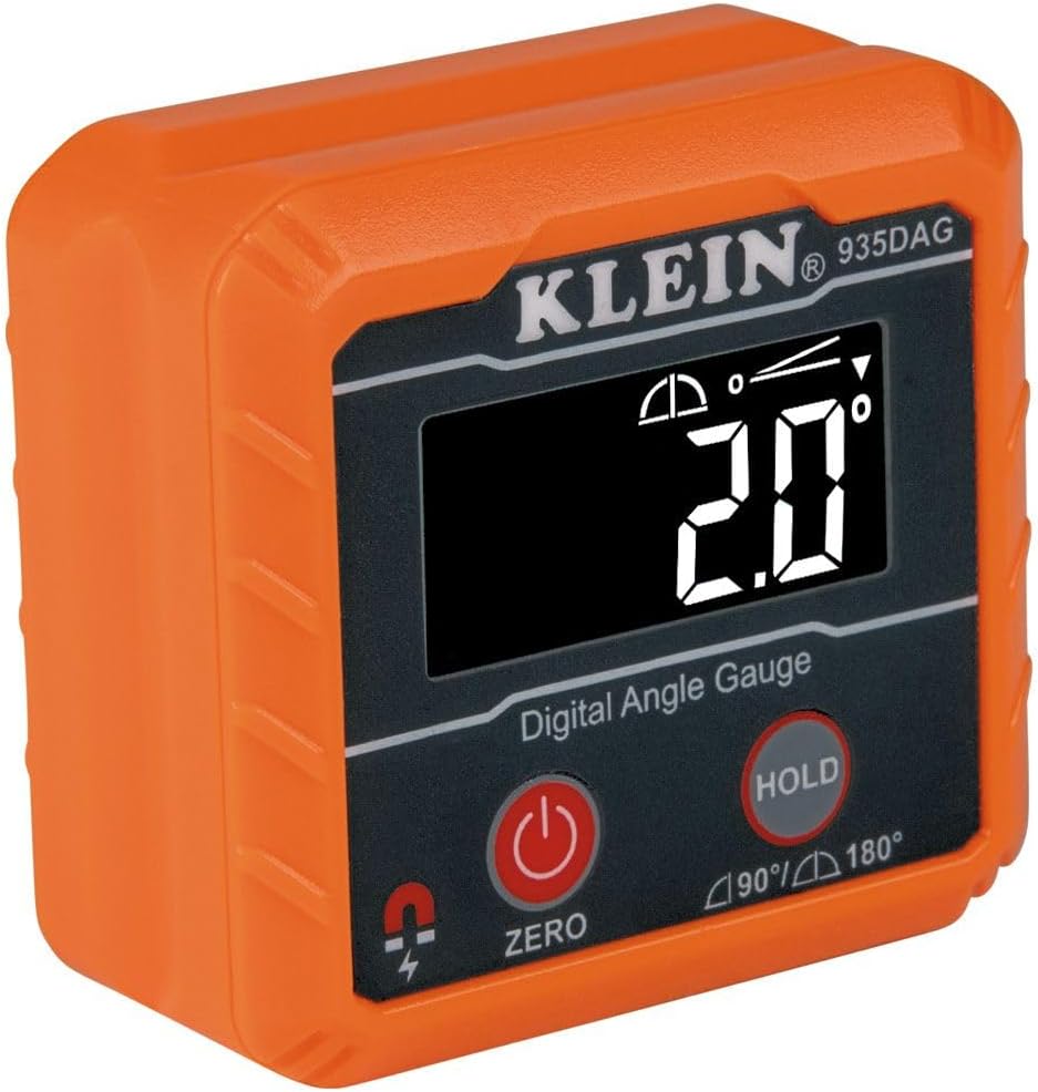 Klein Tools 935DAG Digital Electronic Level and Angle Gauge, Measures 0-90 and 0-180 Degree Ranges, Measures and Sets Angles