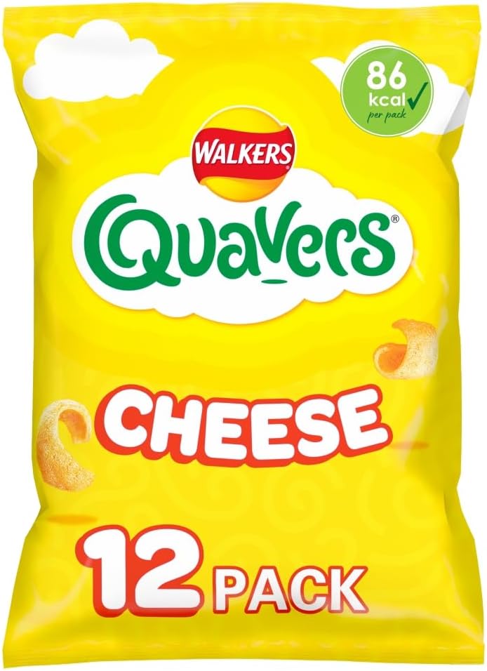 Walkers Quavers Cheese Multipack Snacks Crisps 12x16g