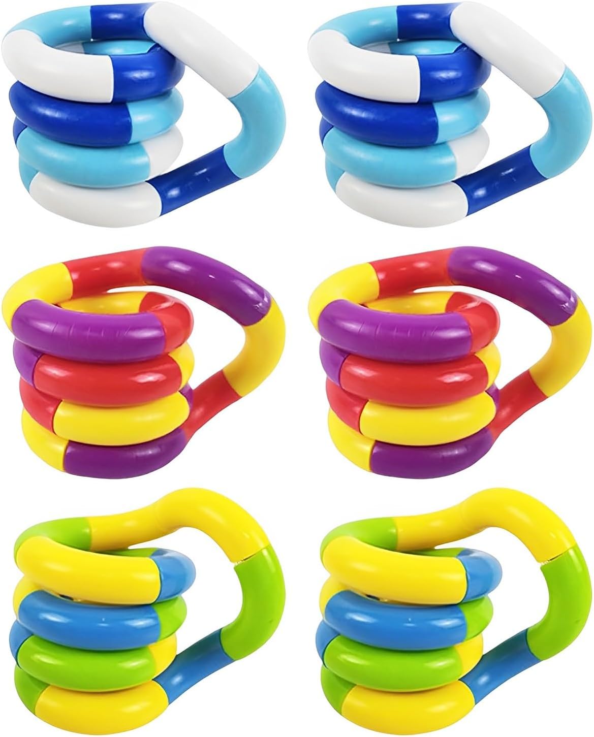 ZISHAN 6 Pcs Fidget Toy, Toy, Creative Toy, Twisting Sensory Toy Toy for Women and Man Hand-Eye Coordination Stress Relief (3 Color)