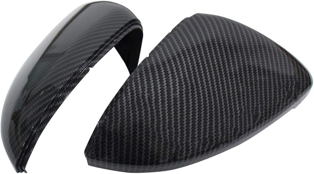 NewYall Carbon Fiber Look Door Side Mirror Cover Cap for VW Golf R GTI 2014-2018 Pair Left Driver and Right Passenger Side