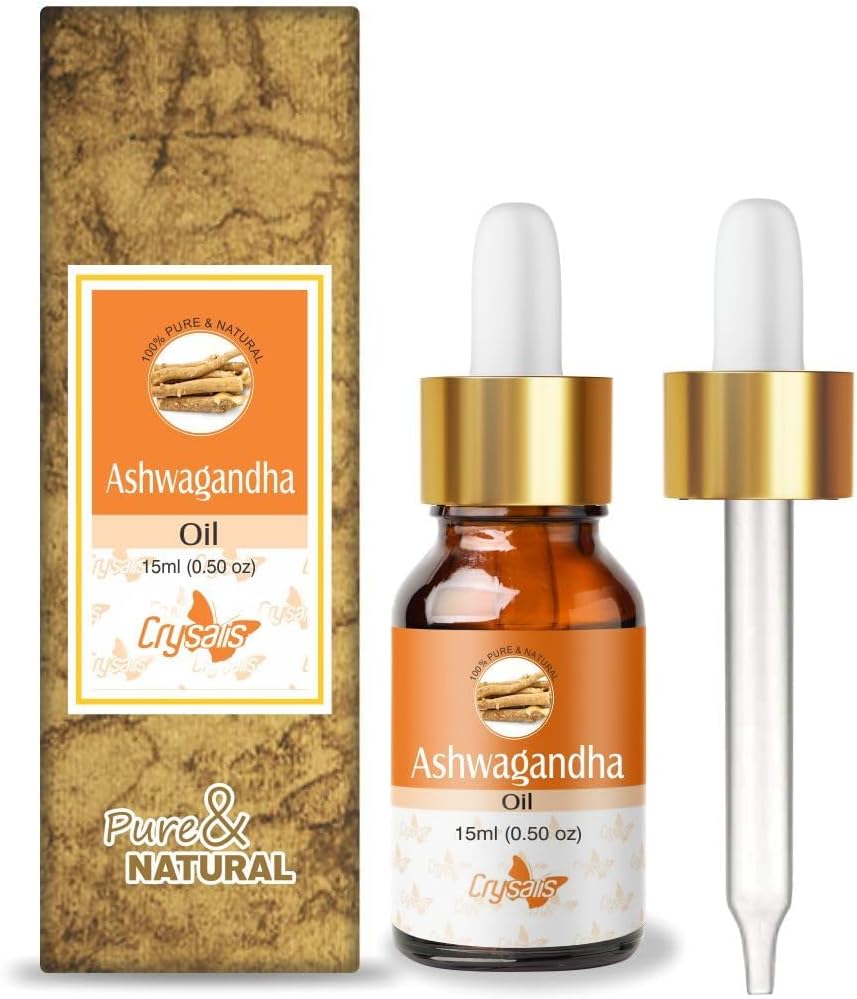 Crysalis Ashwagandha Pure Essential Oil (Withania somnifera) Steam Distilled Essential Oil 15ml