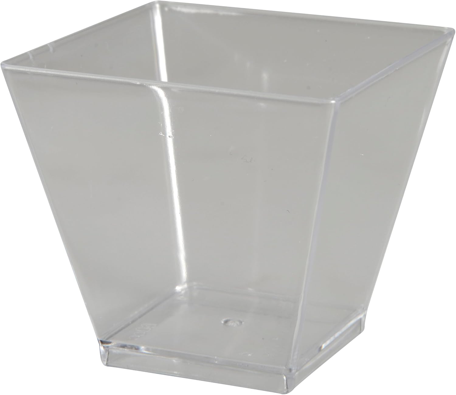 ABENA Square Plastic Dessert Pots | Pack of 50 60ml Dessert Cups | Plastic Bowls for Parties Suitable to Be Used As Nibble Bowls, Jelly Pots, Cheesecake Pots, and Mini Dessert Cups.