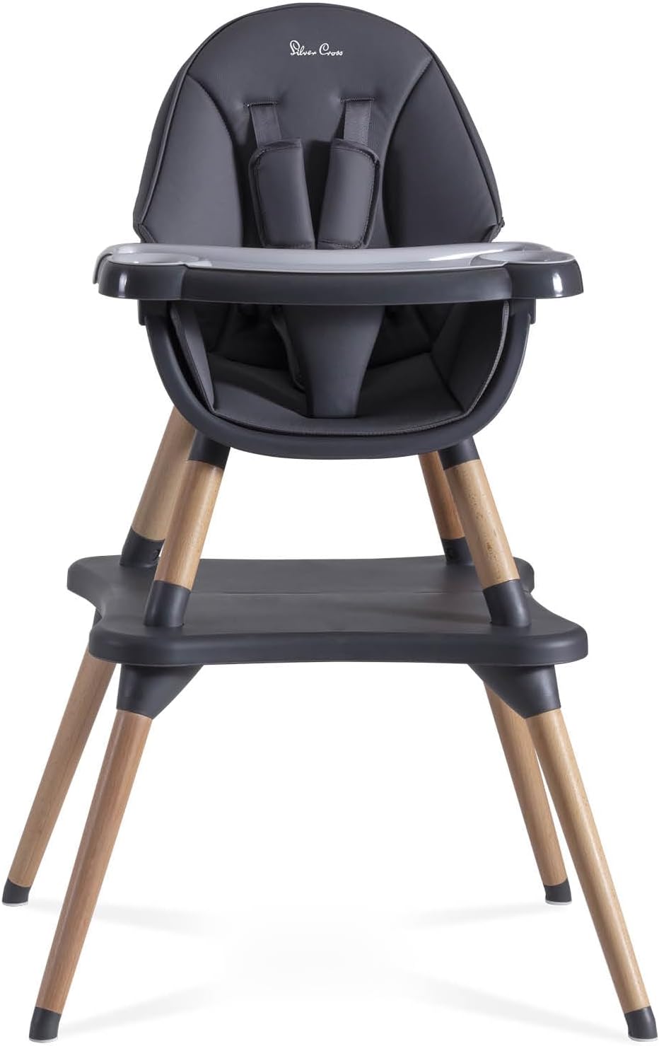 Silver Cross - Eat&Play 4-in-1 Highchair - Convertible Baby Chair, Booster Seat & Toddler Table & Chair - 6 Months to 5 Years - Graphite