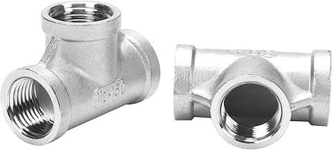 Stainless Steel Tee Adapter - 1/2 Inch Female 3 Way Shape Connector SUS304 Cast Pipe Fitting (Pack of 2)