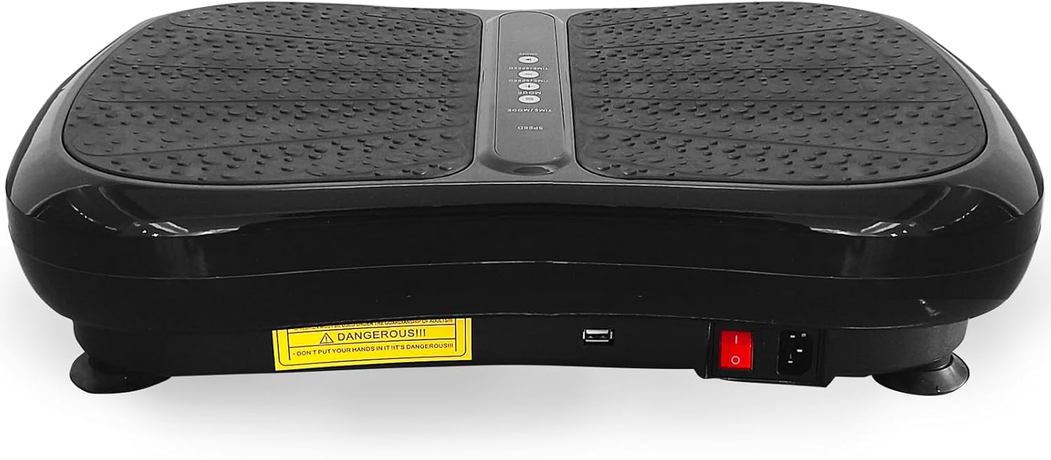 Vibration Plate,Vibration Platform Exercise Machine For Lymphatic Drainage, 330 LBS Capacity Vibration Plate For Whole Body Workout with Bluetooth,Resistance rope, Remote Control