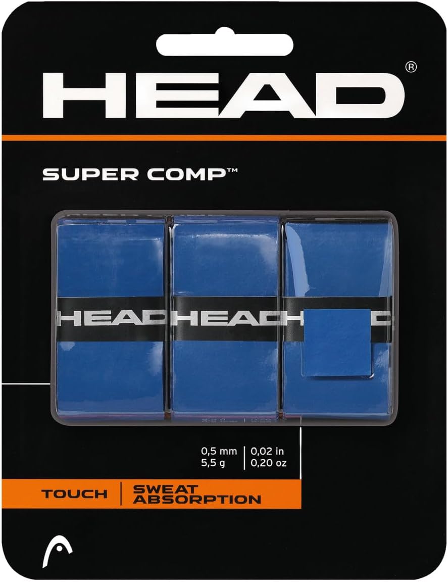 HEAD Super Comp Racquet Overgrip - Tennis Racket Grip Tape - 3-Pack,