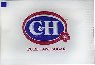 C&H Pure Cane NON-GMO Granulated Sugar, 0.10 Ounce (2.83 Gram) Packets - Pack of 500