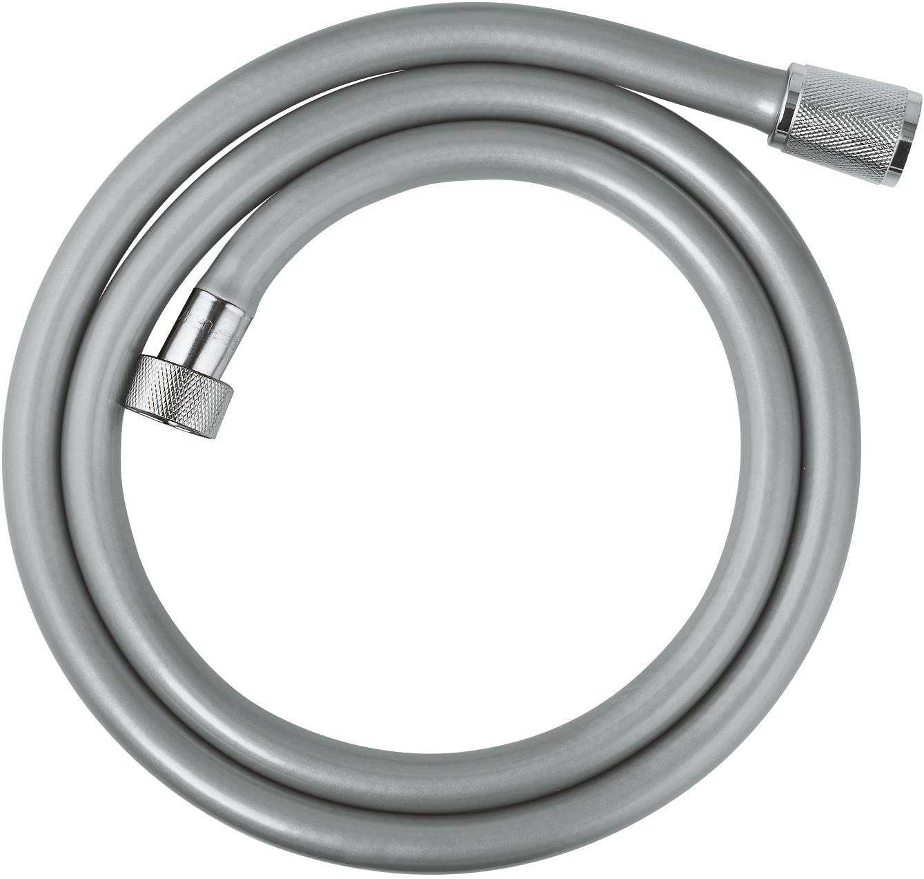 GROHE VitalioFlex Trend - Smooth Shower Hose 1.25 m (Tensile Strength 50 kg, Pressure Resistance Up to 5 Bar, Heat Resistance 70°C, Universal Connection G 1/2'' x 1/2''), Chrome, 22114000