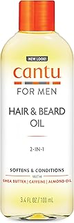 Cantu for Men Hair & Beard Oil, 3.4 fl oz (Packaging May Vary)