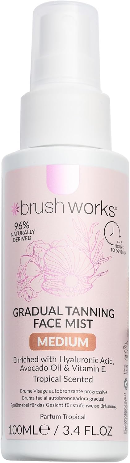 Brushworks Bronzing Tanning Face Mist - Medium 100ml