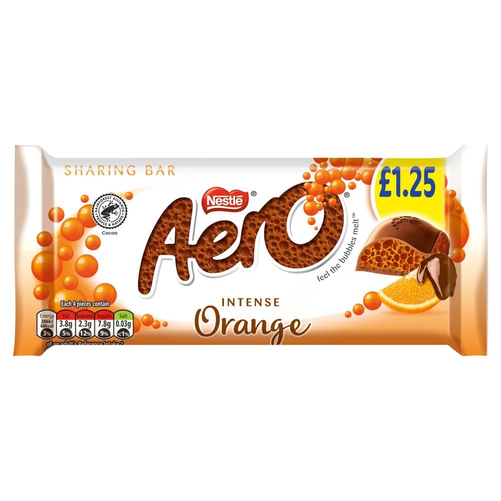 Aero Giant Sharing Bars 15x90g £1.25 PMP (Orange)