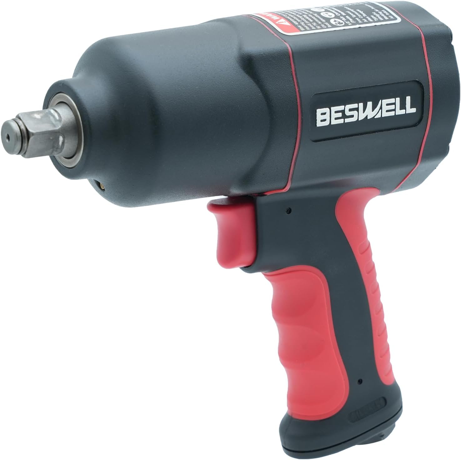 BESWELL® 1/2" High Torque Air Impact Wrench with Up to Real 1180 Foot-Pounds Max Loosen Torque Output-BW-112BN