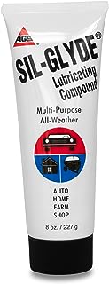 AGS SIL-Glyde Multi-Purpose All-Weather Lubricating Compound for All Surfaces - 8 oz Tube, Versitle Multi-Purpose Lubrication, All Weather, Auto, Home, Farm and Shop