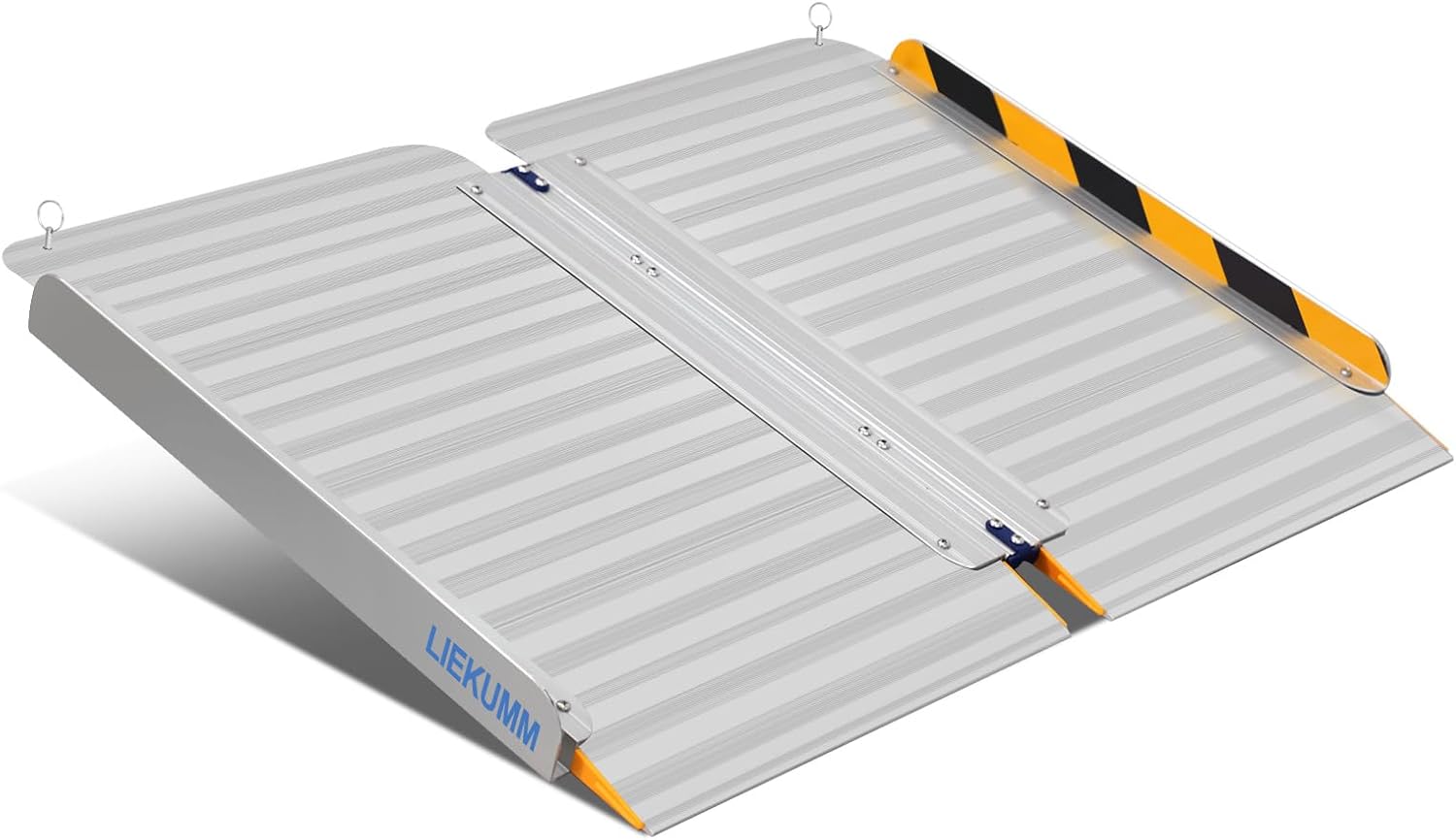 LIEKUMM 61 x 77 cm Folding Wheelchair Ramp, 450 kg Capacity, Heavy-Duty | Aluminium Threshold Ramps for Wheelchairs, Ramps for Mobility Scooters, Strollers, Electric Wheelchairs, Steps, Stairs