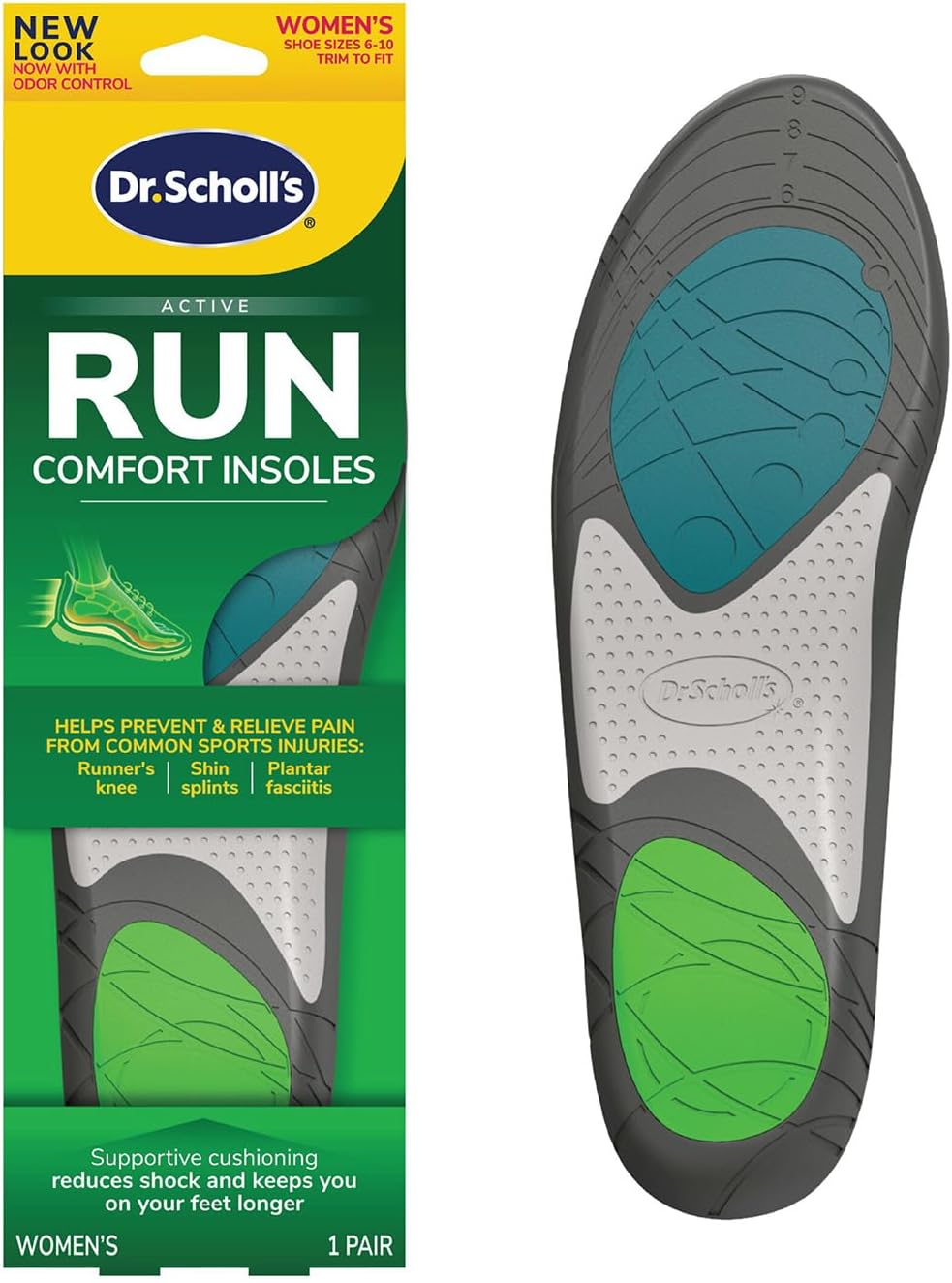 Dr. Scholl's Run Active Comfort Insoles,Trim to Fit Inserts