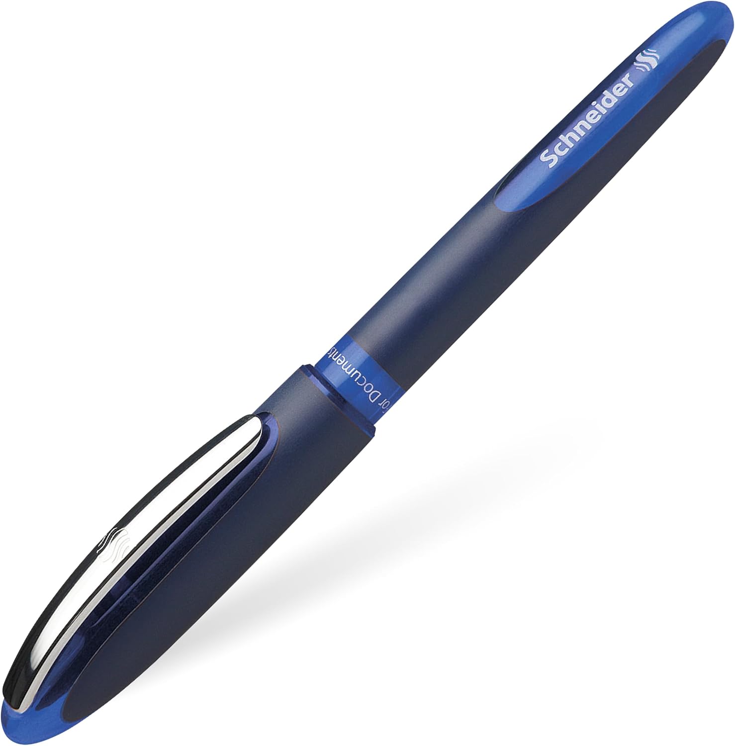 Schneider One Business Rollerball Pen, 0.6 mm Ultra-Smooth Tip, Blue Barrel, Blue Ink, Blister Pack of 1 Pen (78303)