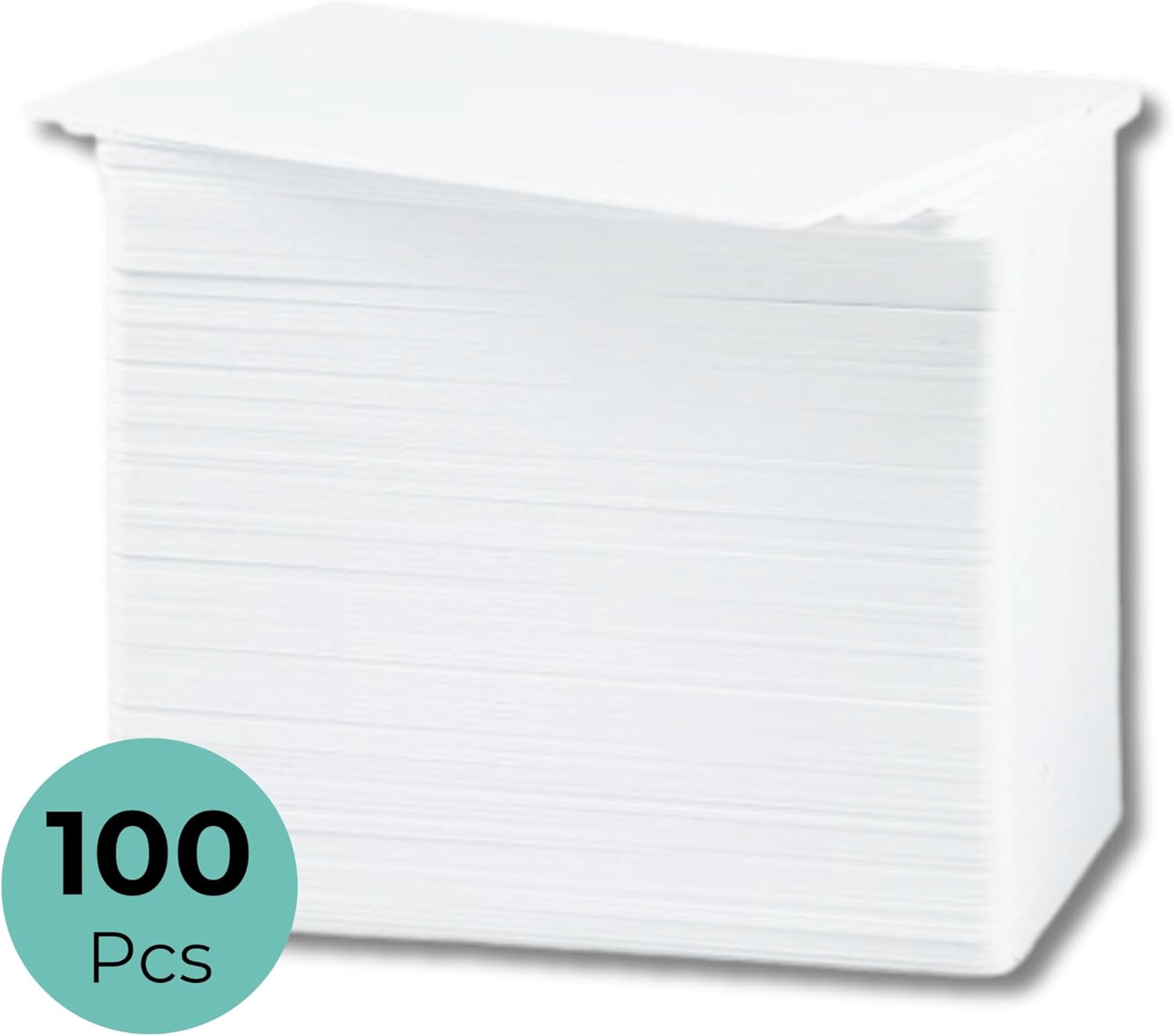 Double Dragon, 100 Premium Blank White PVC Plastic Business ID Cards, CR80, 30 Mil (760 Micron) - Suitable for Zebra Magicard Evolis Fargo Datacard NiSCA ID Card Printer (86 x 54mm)
