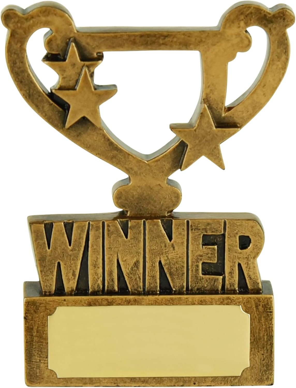 SilverTrophy: Winner Champion Mini Cup Trophy Award for a Winner, Hero, Prize-Winner, Victor, Gold Medal, Strongest, Number 1, Star Ornament Mini Cup Affordable Figurine Prize