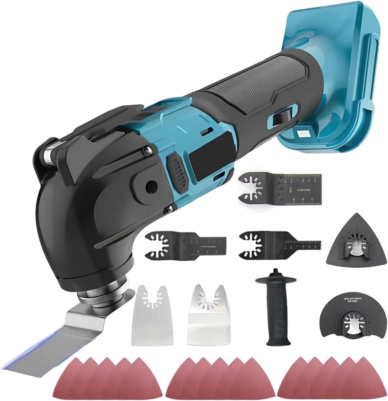 Oscillating Multi Tool Compatible for Makita 18V Battery, Cordless Brushless Multitool with 6 Variable Speeds, Multifunction Oscillating Tool for Cutting, Sanding, Scraping (No Battery)