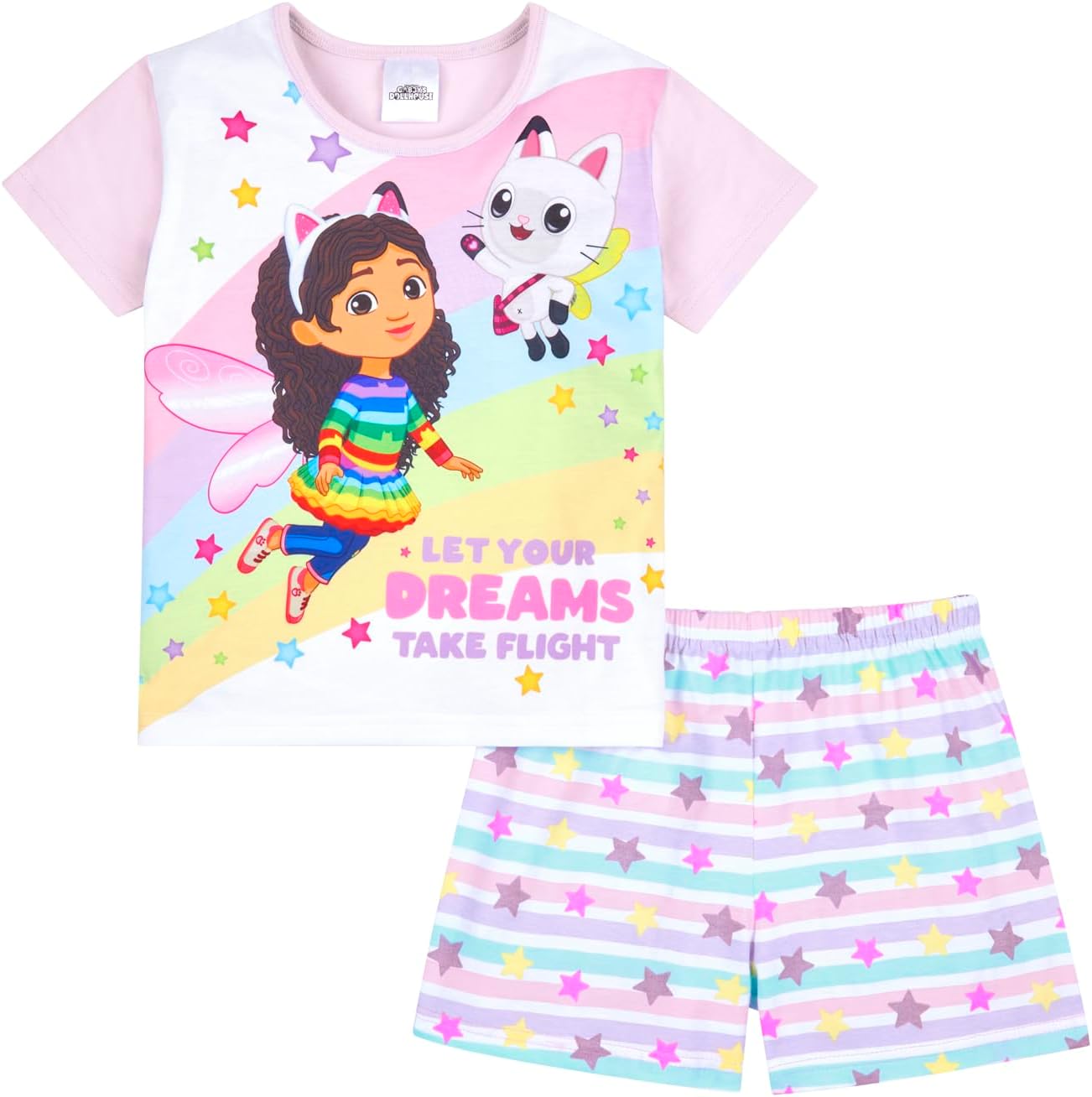 Gabby's Dollhouse Girls Pyjamas | Girls Short Pjs Set | Girls Nightwear Gift Merchandise