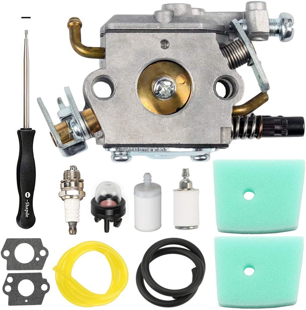 LIYYOO C1Q-EL24 Carburetor with Air Filter Fuel Filter Kit for Husqvarna 123C 123L 123LD 223L 223R 322C 322L 322R 323C 323L 325C 325CX 325L 325LX 326C 326L 326LX Trimmer Brushcutter Pole Saw Edger