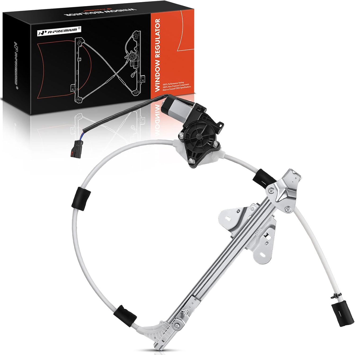 A-Premium Power Window Regulator with Motor Compatible with Jeep Cherokee XJ 1997-2001, Sport Utility 4-Door, Front Driver Side
