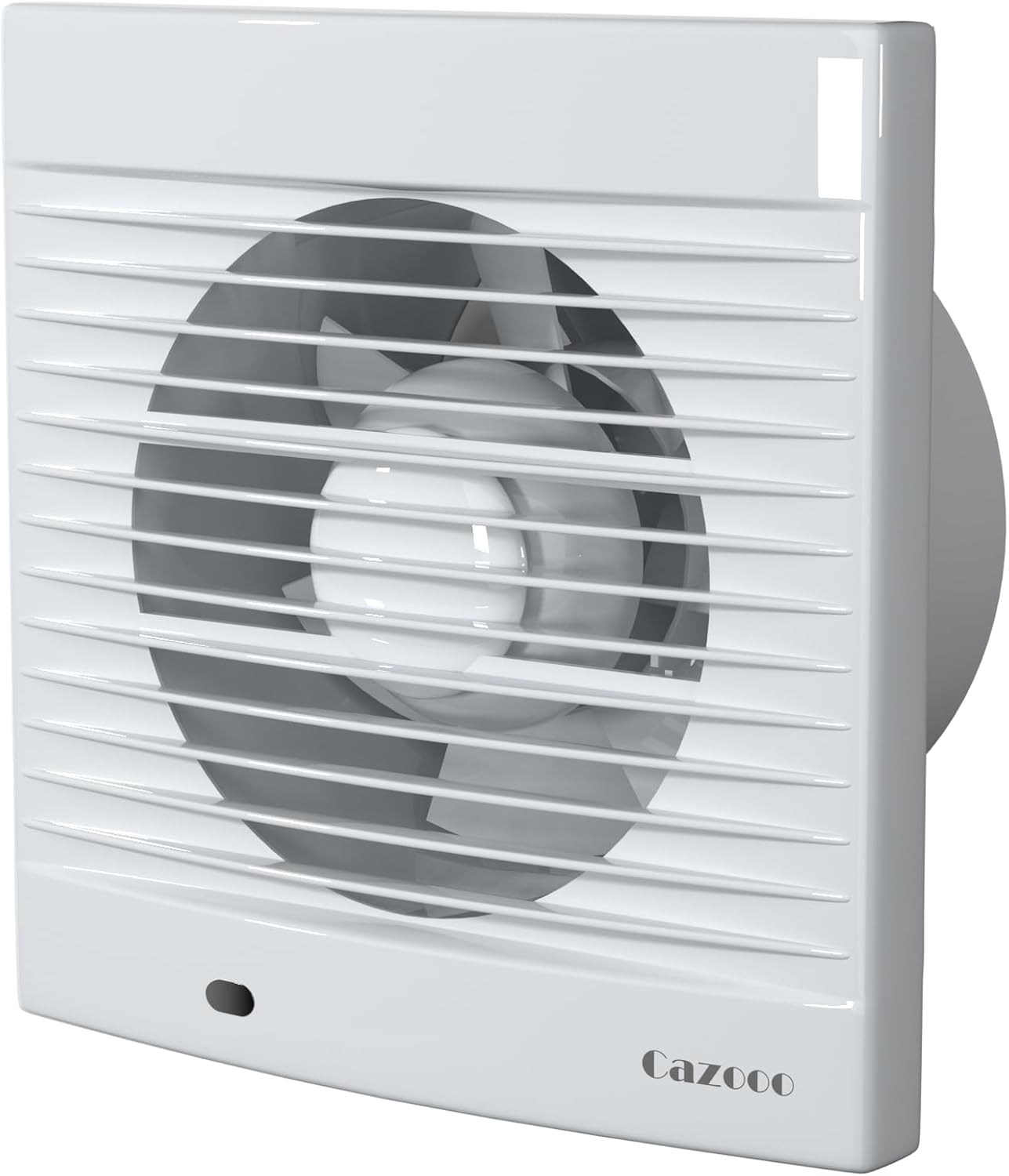 Cazooo 6 Inch/150mm Bathroom Extractor Fan, 18W 320m³/h Powerful Bathroom Fan, Wall & Window Mounted Extractor Fan for Kitchen Toilet Garage Ventilation, Low Noise, White (No Timer)