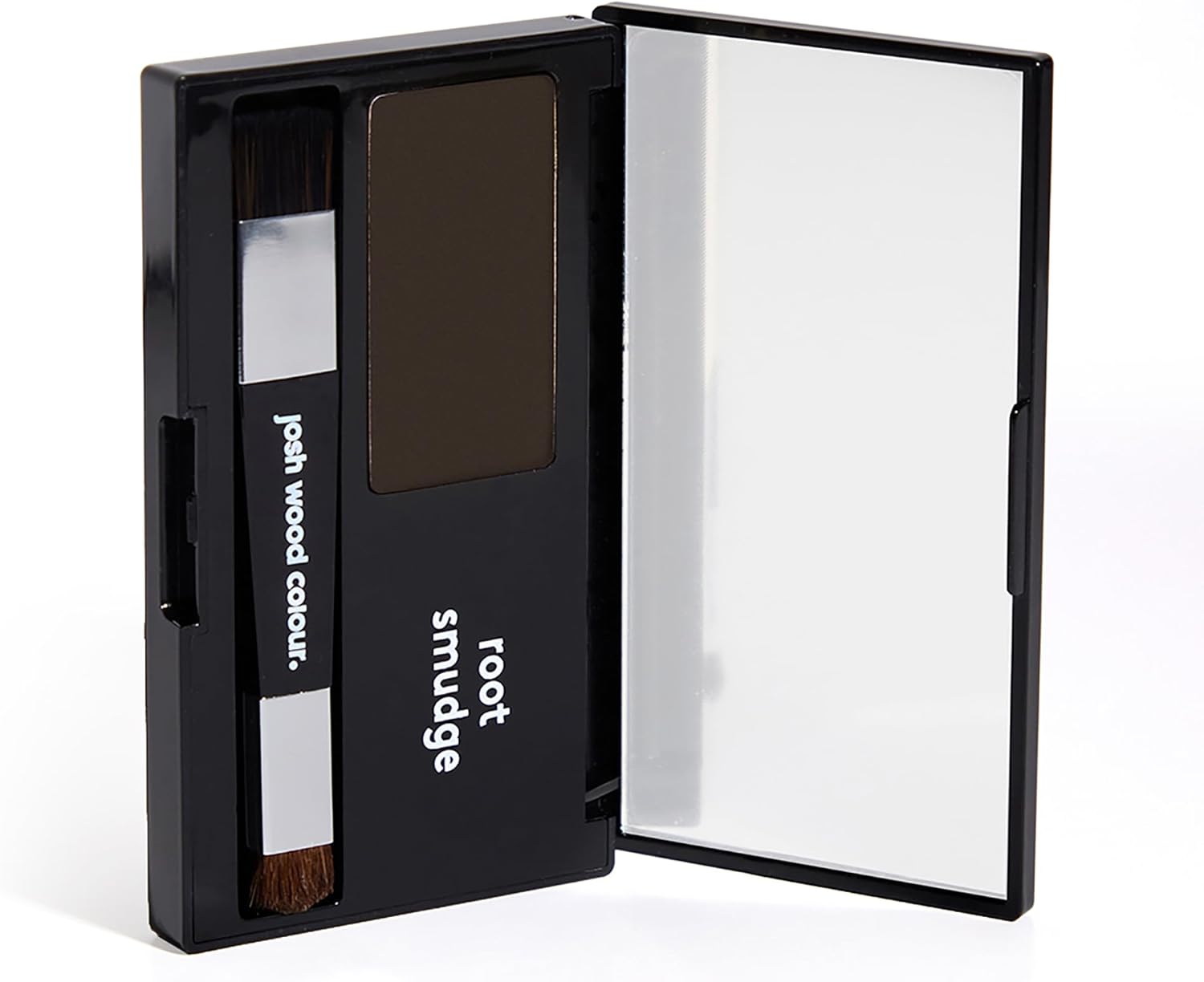 Josh Wood Colour (Dark Brown) Root Smudge with Two-Ended Brush and Mirrored Compact -Weightless Satin Powder, Non-Greasy,Non-Dye Alternative for Temporary Grey Hair Coverage, Apply to Dry Hair