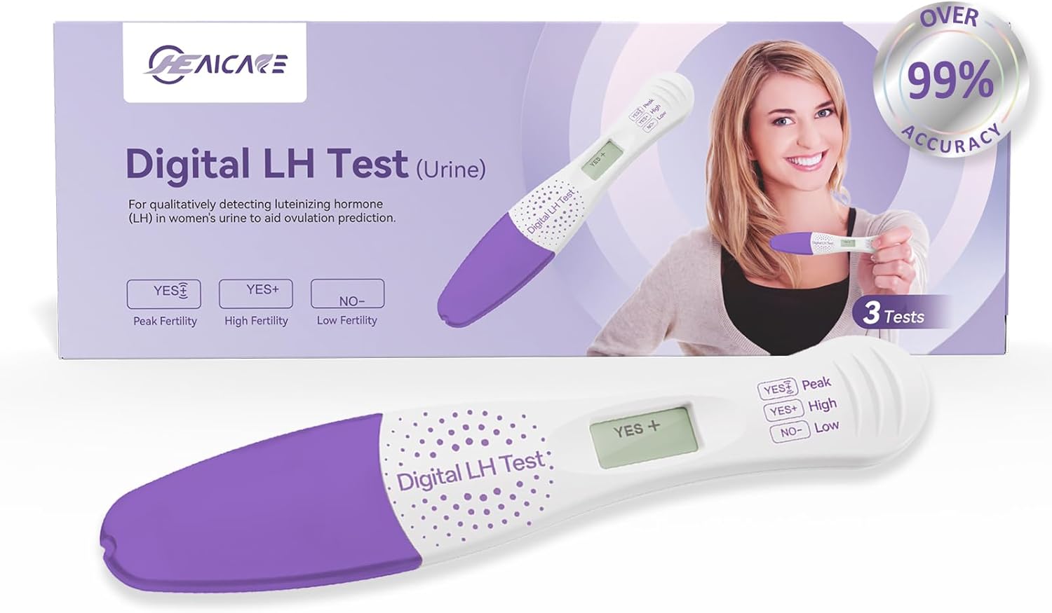 Over 99% Accurate Digital LH Test, Easy at Home Ovulation Test, Premium Ovulation Test Kit – Digital Results, Disposable Digital Ovulation Tests, 3-Pack