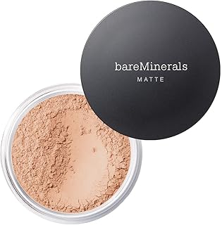 bareMinerals Original Matte Loose Mineral Foundation SPF 15, Powder Foundation Makeup, Buildable Coverage, Reduces Shine, Talc Free Foundation, Vegan