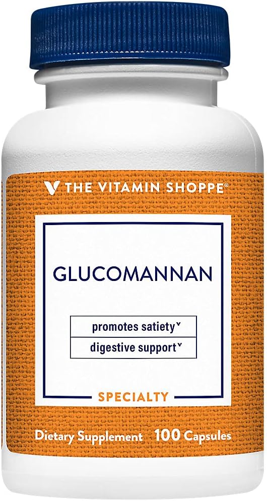 The Vitamin Shoppe Glucomannan 1.99GM, A Source of Soluble Fiber from Konjac Root, Supports Feeling of Fullness, Helps Maintain Blood Glucose Levels Already Within The Normal Range (100 Capsules)