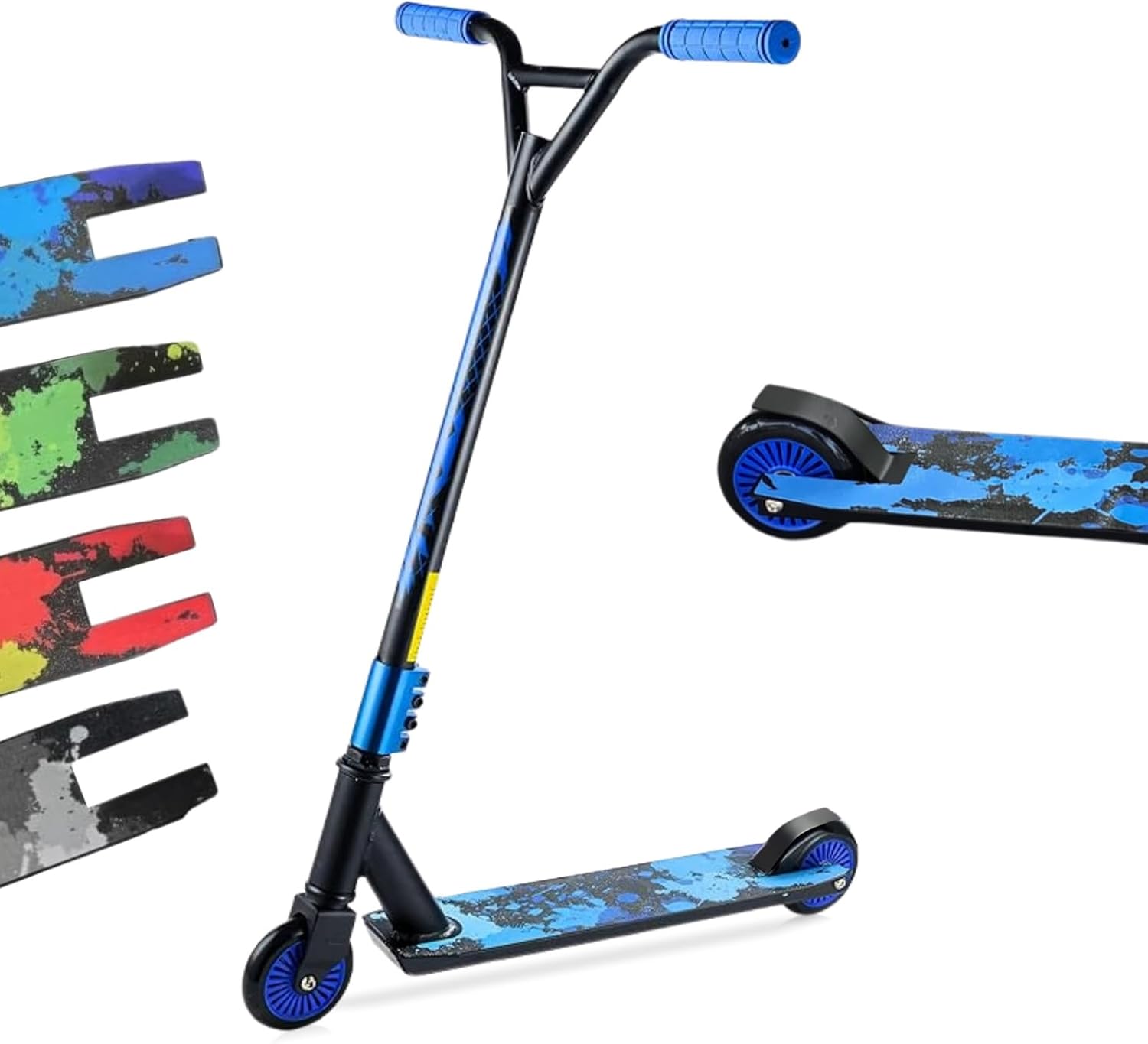 Stunt Scooter for Kids - Durable Aluminium 2 Wheel Scooters with Rear Braking, Non Slip Grips & 360° T-Bar Micro Scooters Boys Girls Kids Scooter for Tricks