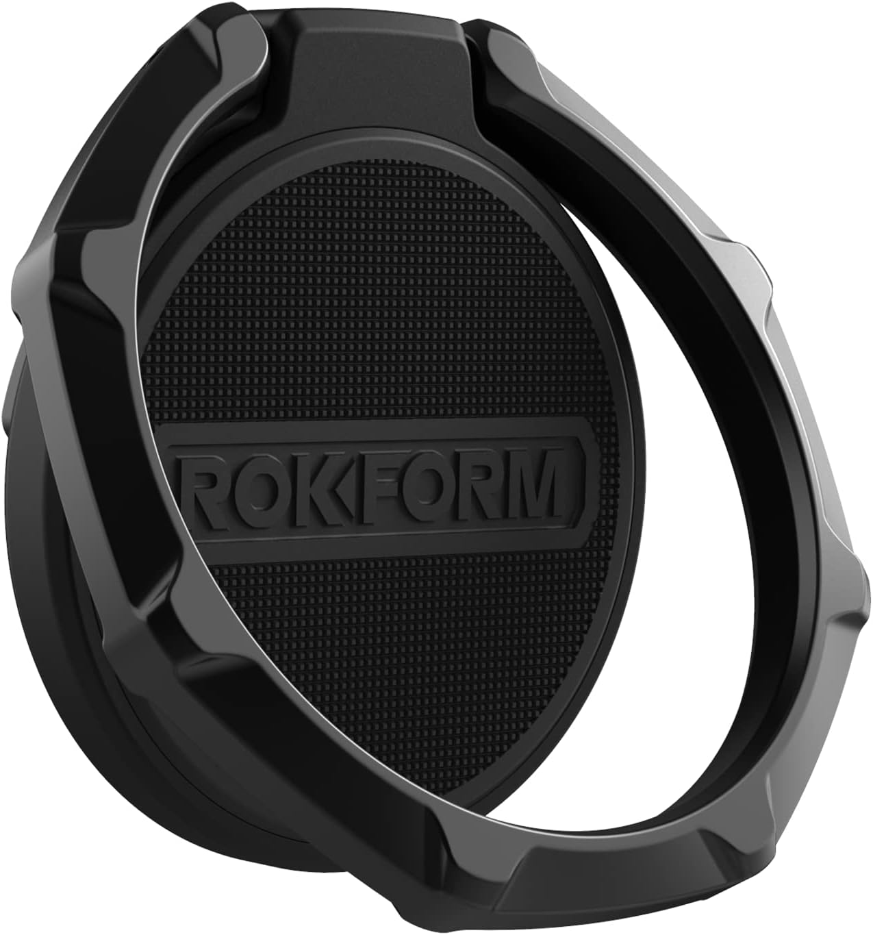 Rokform - Magnetic Sport Ring Grip and Stand, Thin Metal Cell Phone Ring Holder, Specially Designed for Rokform iPhone & Samsung Twist Lock Cases (Black)