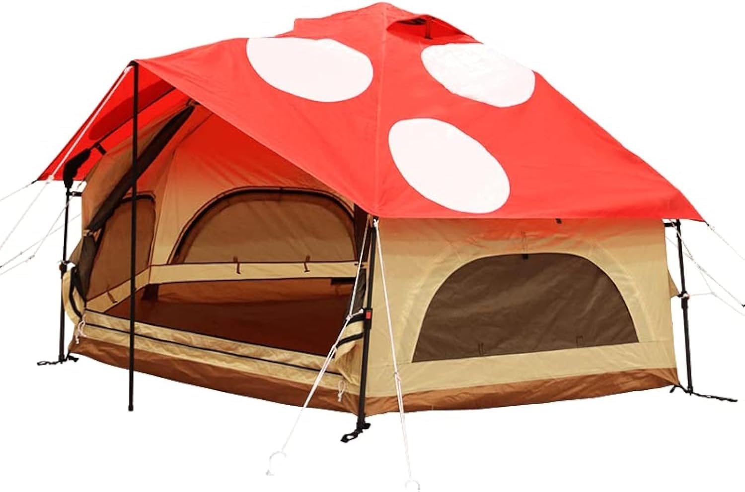 DOD Kinoko Mushroom Tent|Outdoor Tents for Camping Easy Set Up| Hiking Tents for Backpacking | Red