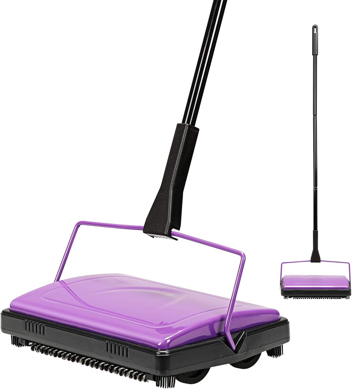 Yocada Carpet Sweeper Cleaner for Home Office Low Carpets Rugs Undercoat Carpets Pet Hair Dust Scraps Paper Small Rubbish Cleaning with a Brush