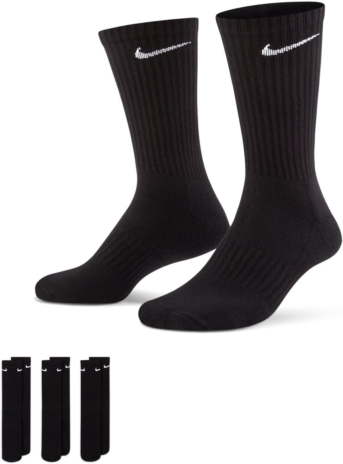 NIKE Unisex U Nk Everyday Cush Crew 3pr Socks (pack of 3)