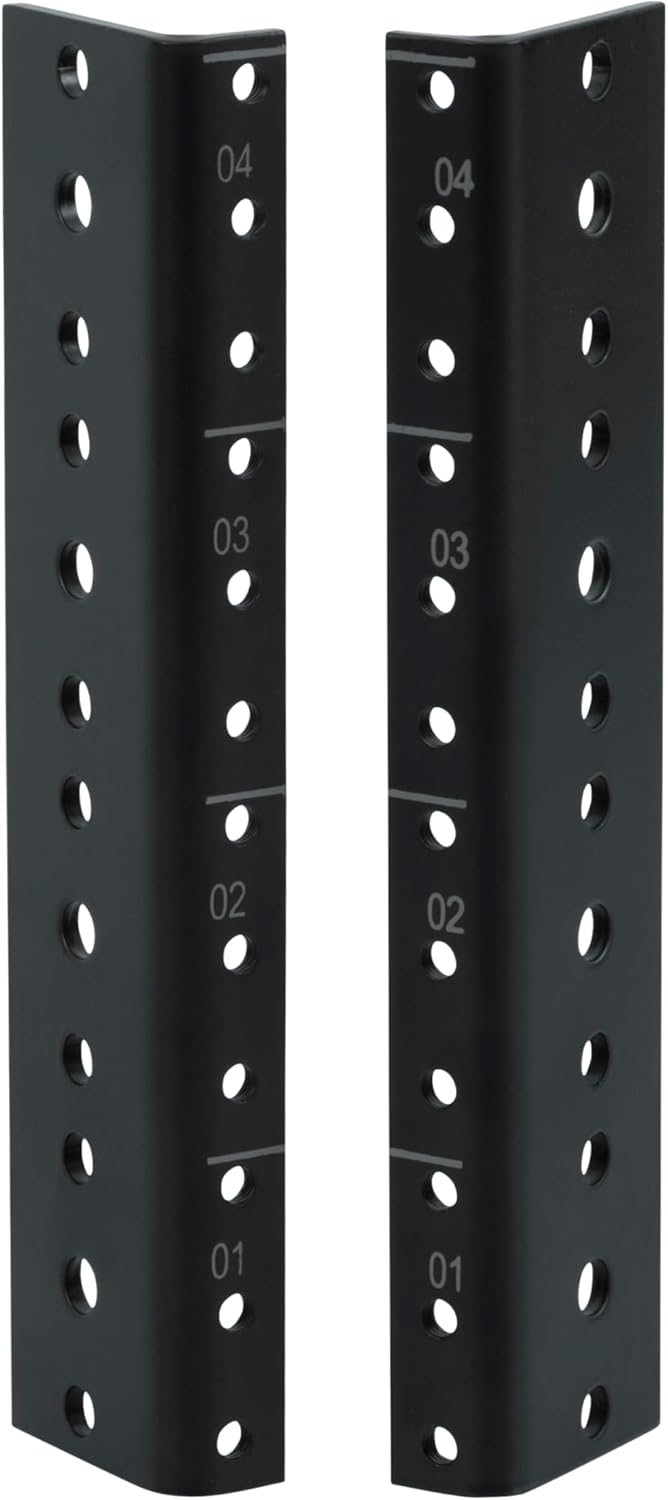 Gator Rackworks Heavy Duty Steel Rack Rail Set, 4U Rack Size (GRW-RACKRAIL-04U)