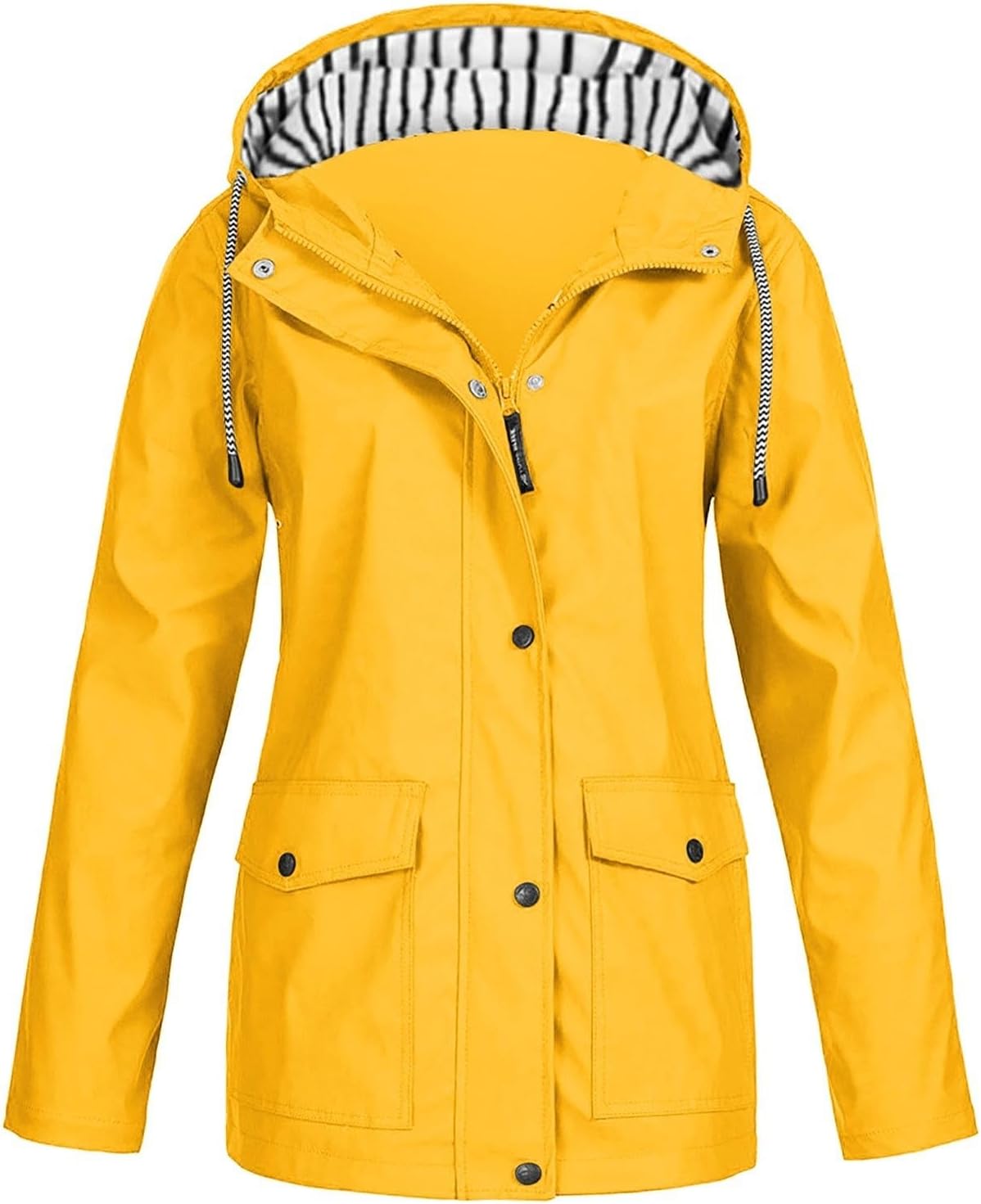Women's Rain Jacket Lightweight Hooded Rain Coat Ladies Functional Waterproof Jackets Windbreaker Breathable Active Outdoor Coats