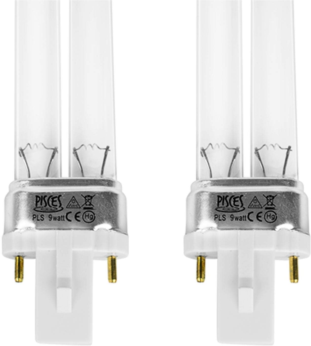 Pisces Twin Pack 9w (watt) PLS Replacement UV Bulb Lamp for Pond Filter UVC