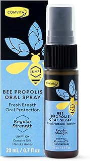 Comvita Propolis Natural Throat Relief Spray, Soothing Mint Flavor with UMF 10+ Manuka Honey - Natural Immune Support, Antioxidant, Dietary Supplement, 0.7 Fl oz