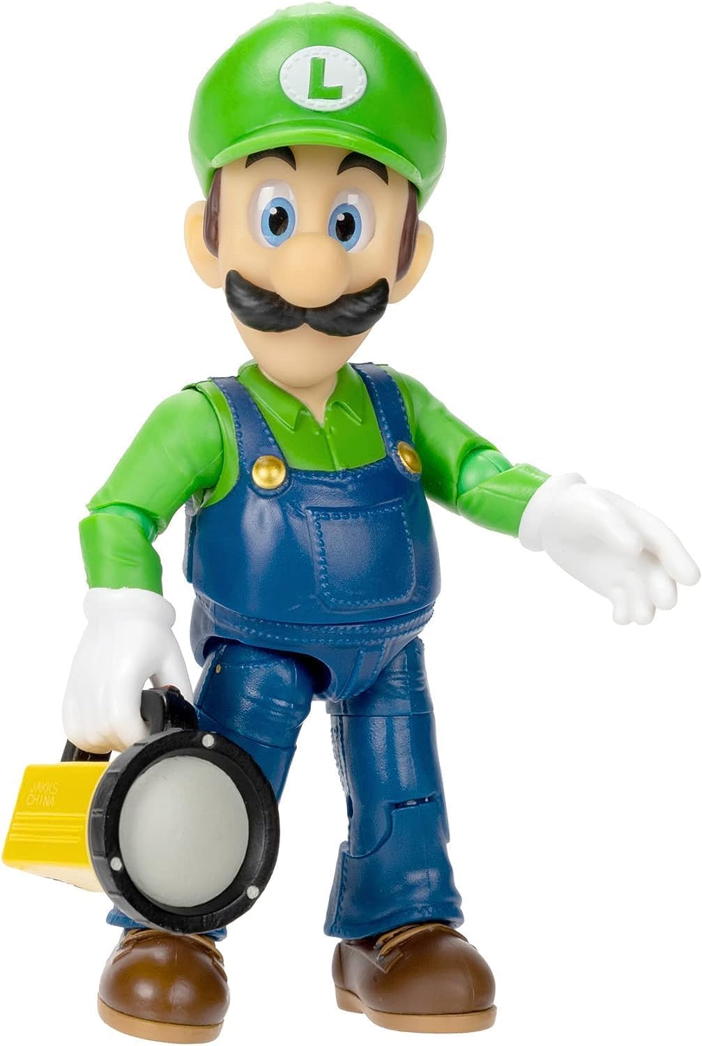 THE SUPER MARIO BROS. MOVIE 5”/ 12.5cm Luigi Action Figure with Flashlight Accessory by Jakks Pacific, Perfect for Play and Display