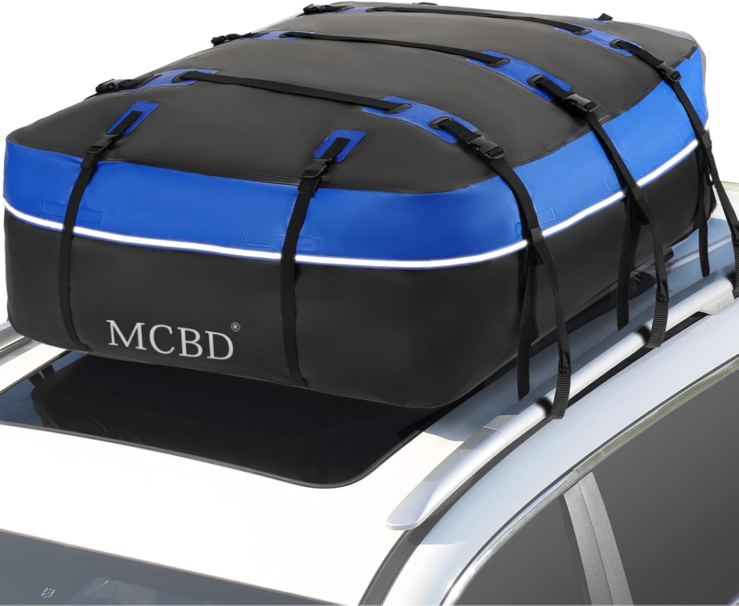 Car Roof Bag, 20 Cubic Feet Soft-Shell Waterproof Rooftop Cargo Carrier Luggage Storage Bag for All Vehicles SUV with/Without Rails