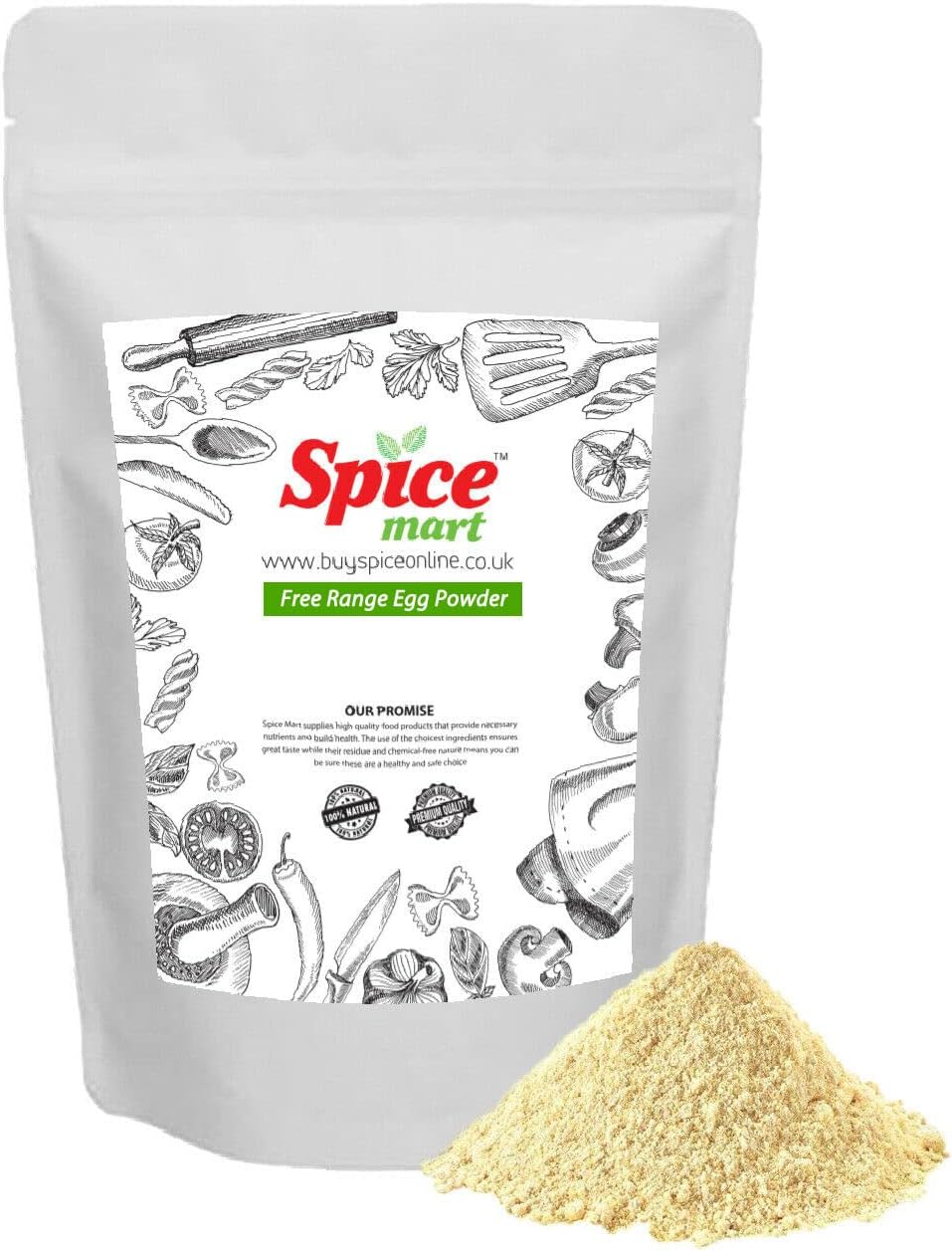 Free Range Egg Powder Whole | 100% Free Range Free UK P&P 50g-1.9kg (90g)